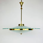 Vintage Fontana Arte Disk Chandelier by Pietro Chiesa, 1940s Italian Lighting