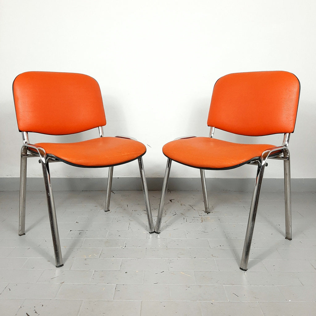 Retro office chair Yugoslavia '80s Orange desk chair