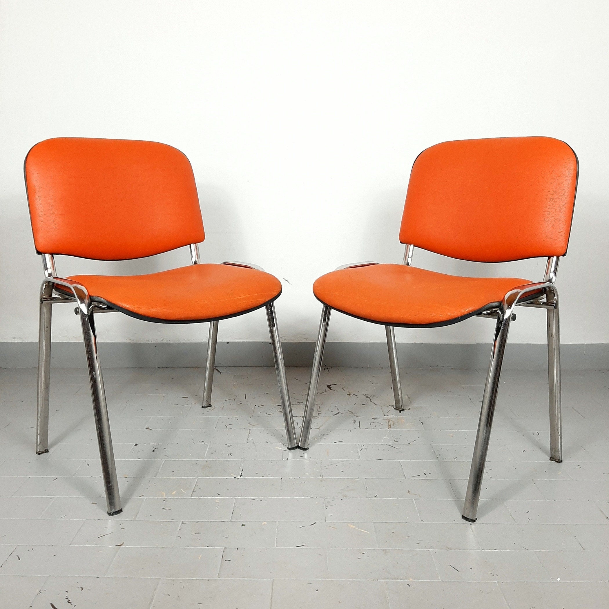 Retro office chair Yugoslavia '80s Orange desk chair