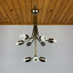 Vintage Amber Murano Glass Flower Chandelier - Mazzega Italian Lighting