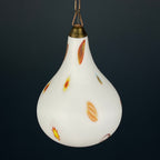 Mid-century multicolor opaline murano glass pendant lamp by Stilnovo Italy 1950s