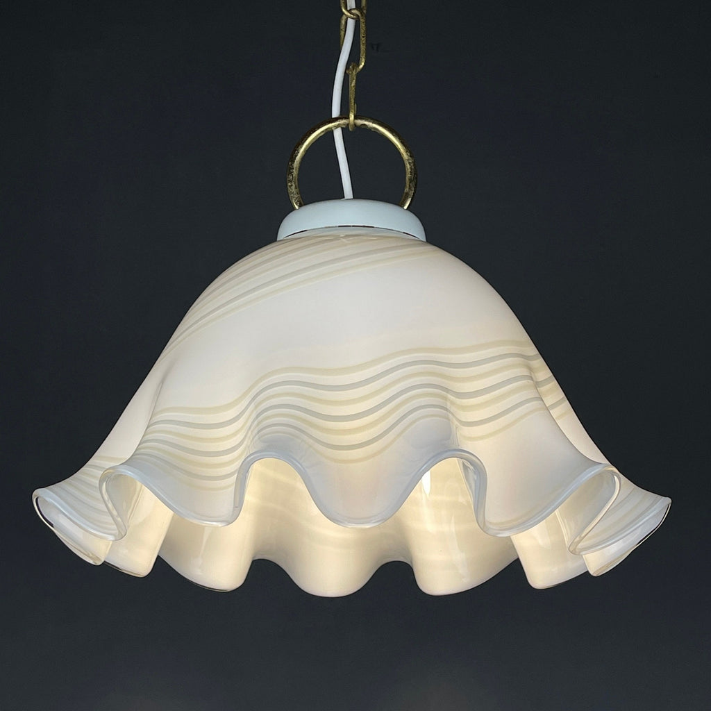 Vintage Murano Glass Fazzoletto Pendant Lamp - Mid-Century Italian Lighting