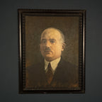 Antique painting Portrait "Man in a suit", plywood, oil, unknown artist, Italy, late 19th century.