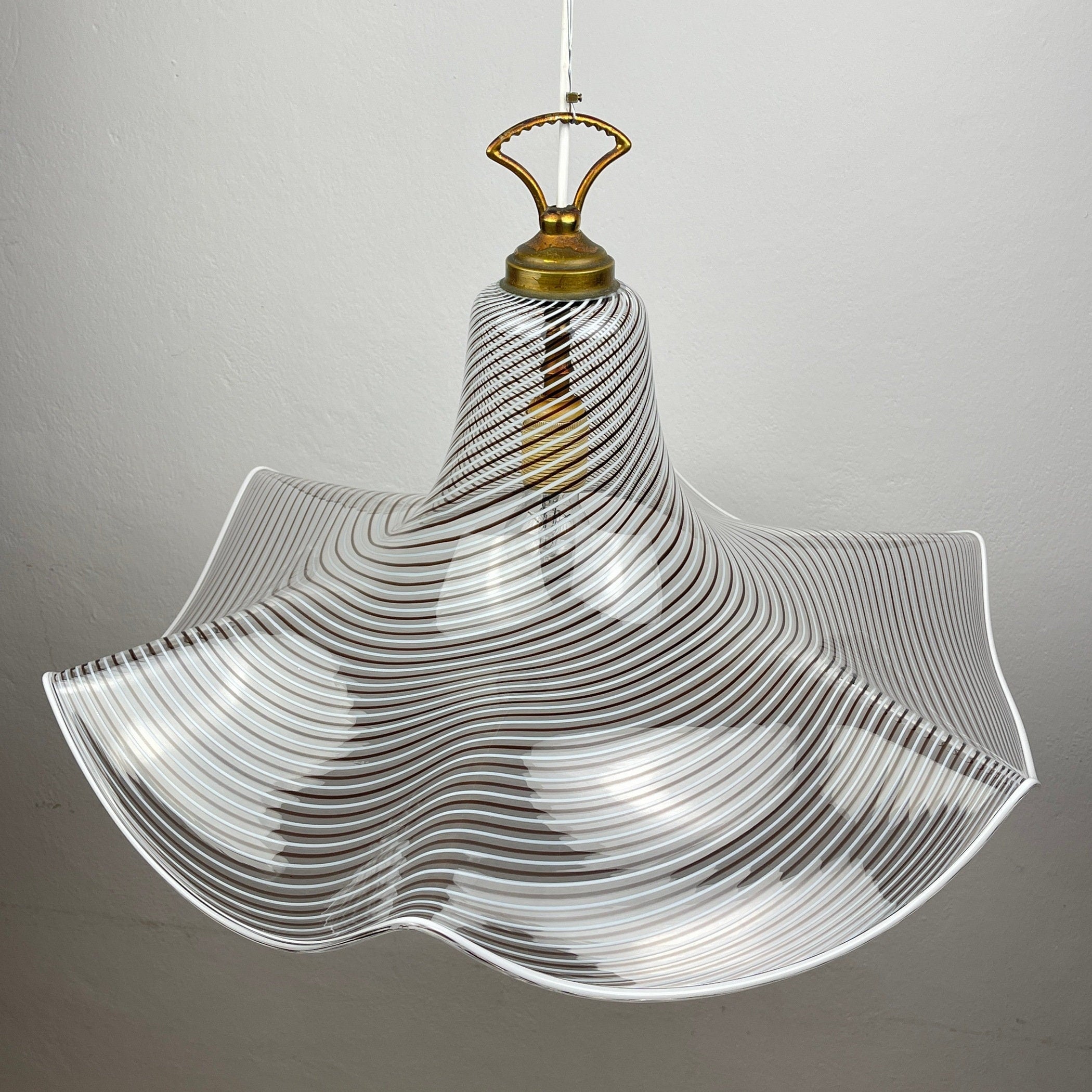 Murano glass pendant lamp Italy '70s Mid-century modern lighting