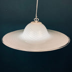 Vintage Swirl Murano Glass Pendant Lamp - Italian Mid-Century Lighting
