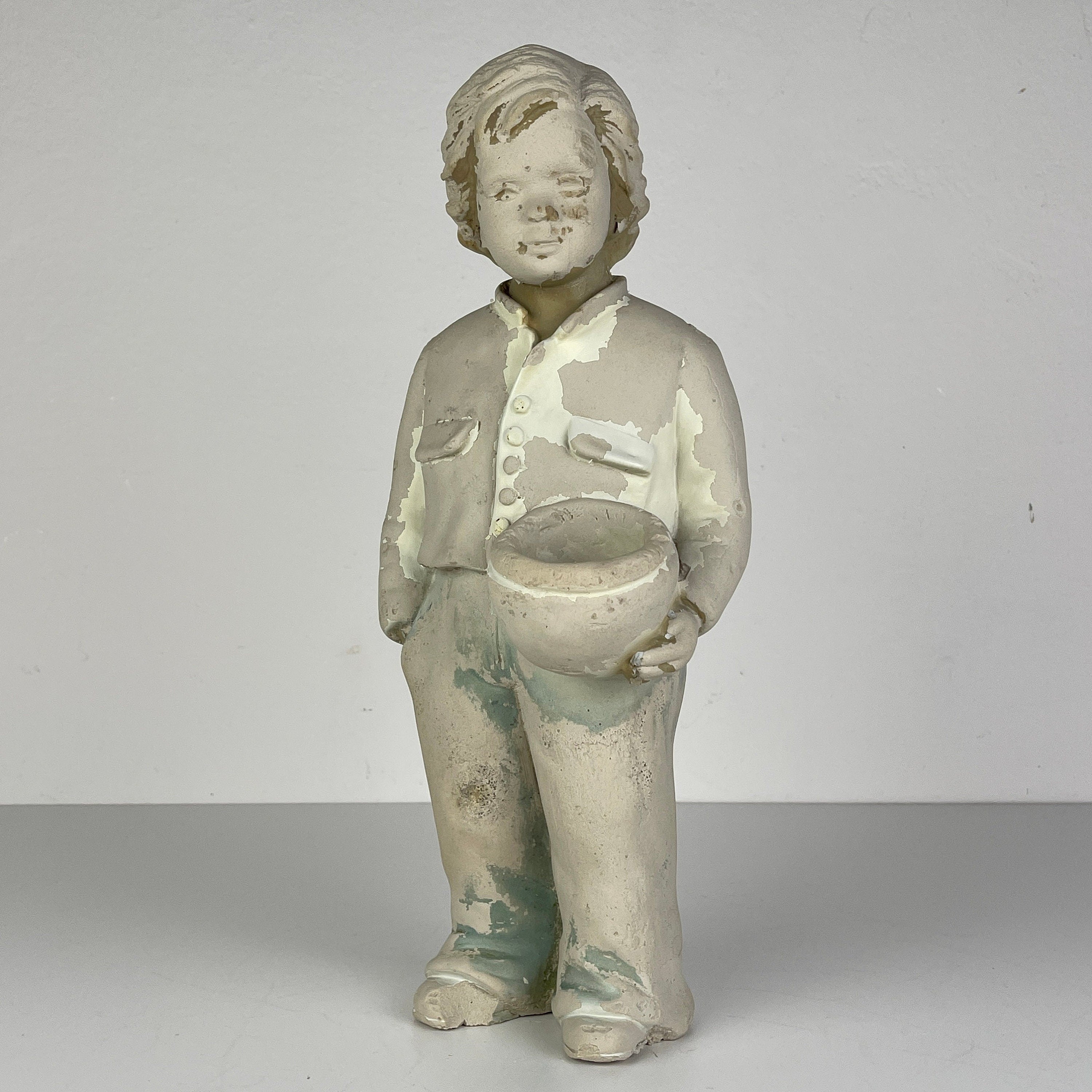 Vintage sculpture Boy Yugoslavia 1960s Mid-century home decor