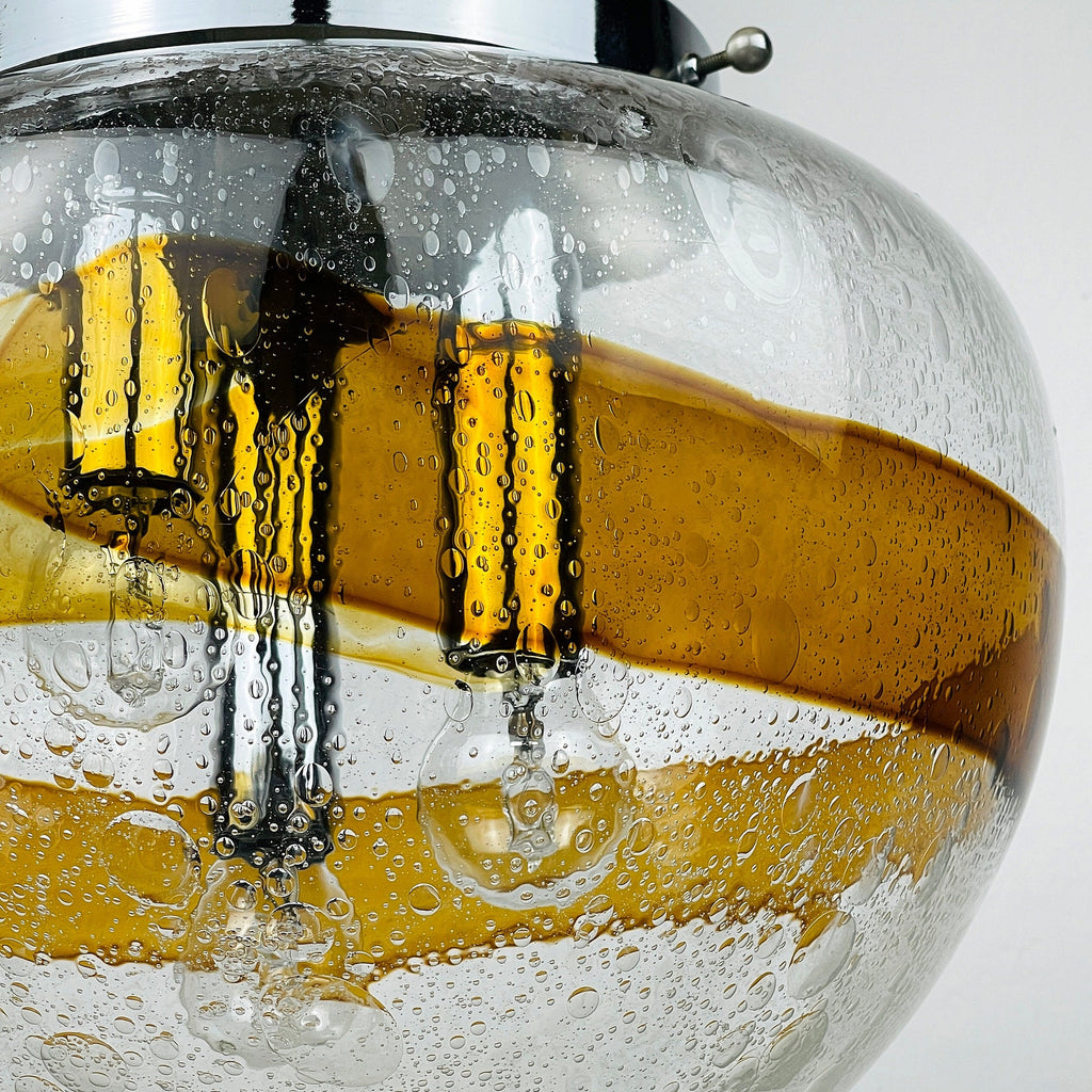 Murano glass pendant lamp  Italy 1970s Space age Mid-century modern italian lighting