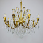Vintage crystal chandelier, Italy 1950s