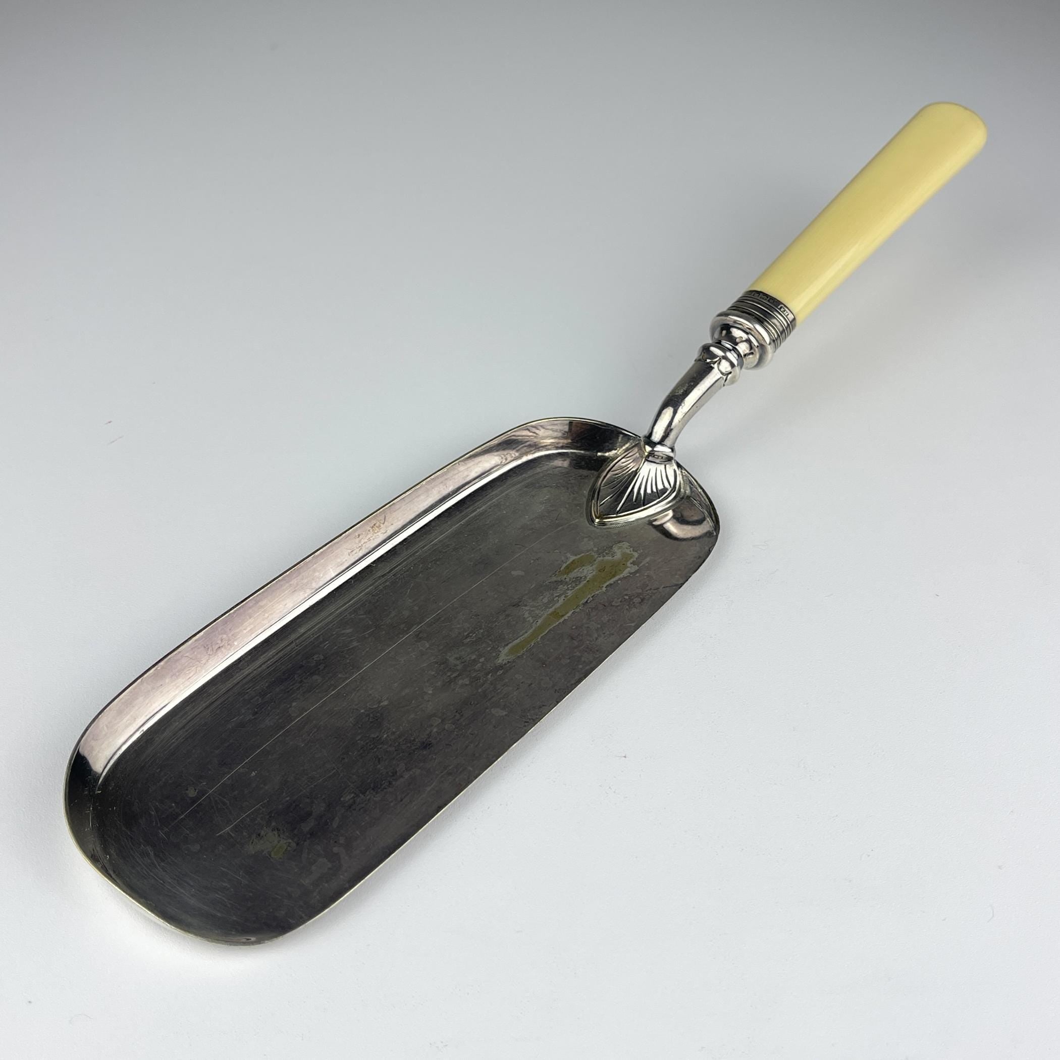 Antique Silver Plate Crumb Scoop - Atkin Brothers, Sheffield