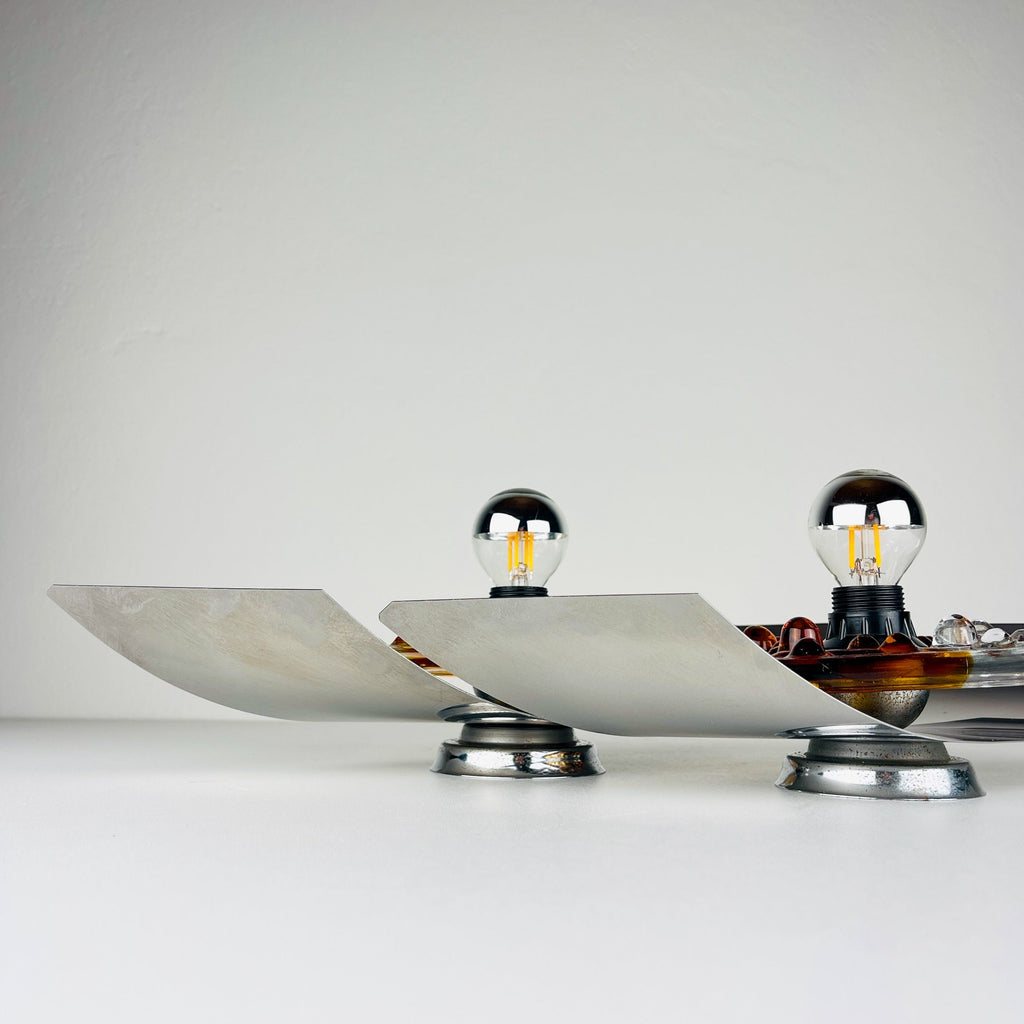 Vintage AV Mazzega Murano Wall Lamps: Mid-Century Italian Lighting, Set of 2