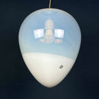 Murano pendant lamp Egg by Leucos, Italy 1960s Mid-century italian modern lighting