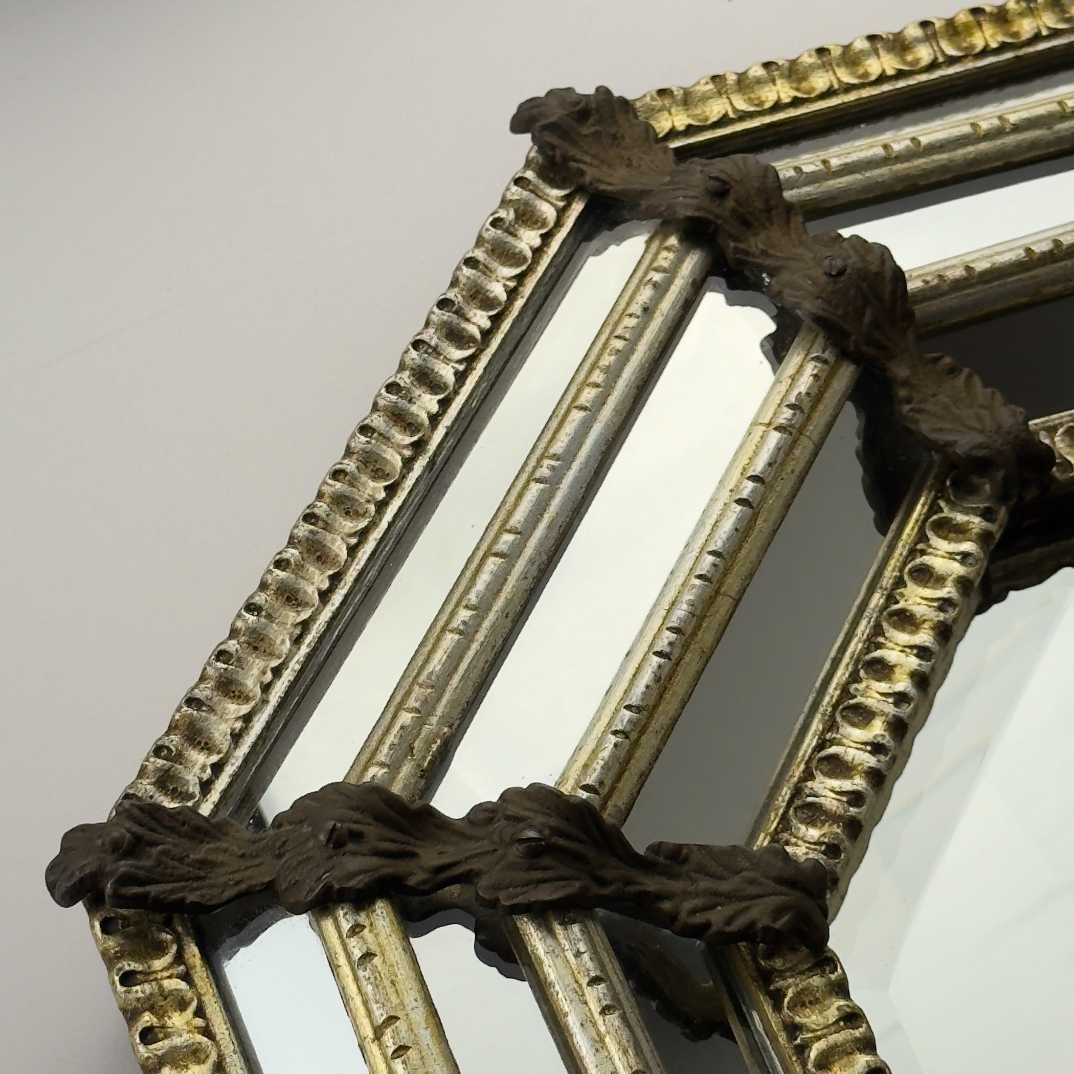 Vintage Octagonal Murano Mirror, Italy 1950s