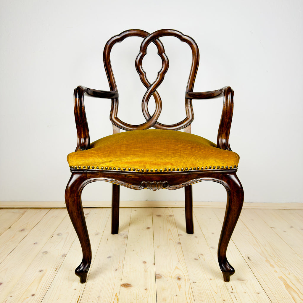 Vintage dining chair with arms, Italy 1950s