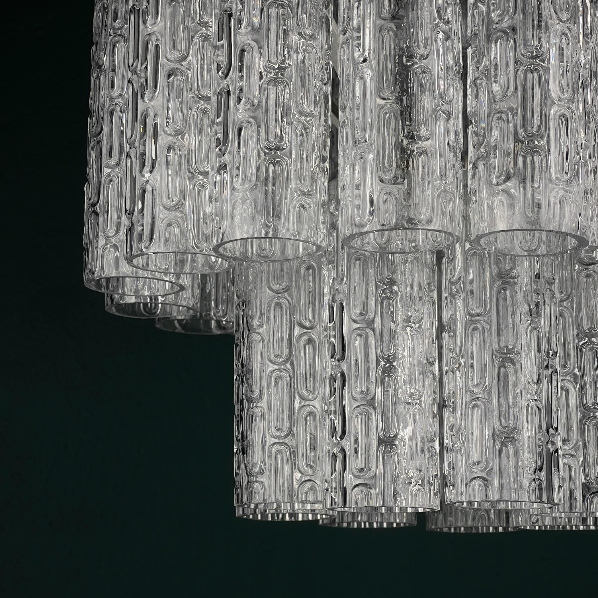 Classic Murano chandelier Tronchi by Venini, Italy 1960s