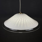 Vintage swirl Murano glass pendant lamp Italy 1970s White Mid-century Lighting Vintage chandelier