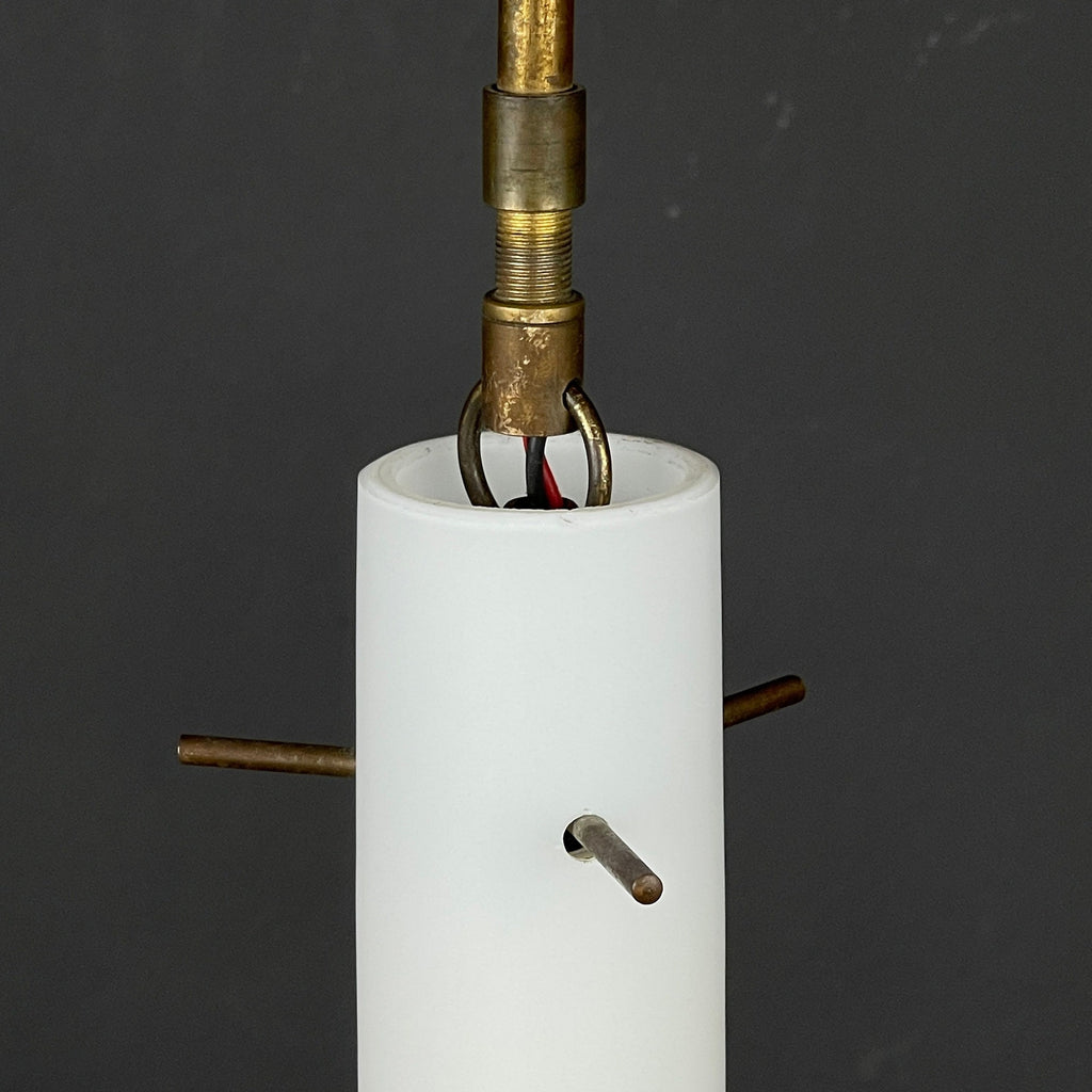 Multicolor opaline murano glass pendant lamp by Stilnovo, Italy 1950s, Mid-century modern