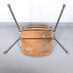 Retro desk chair from 80s Yugoslavia Stol Kamnik Plywood Metal Chrome Leg Retro office