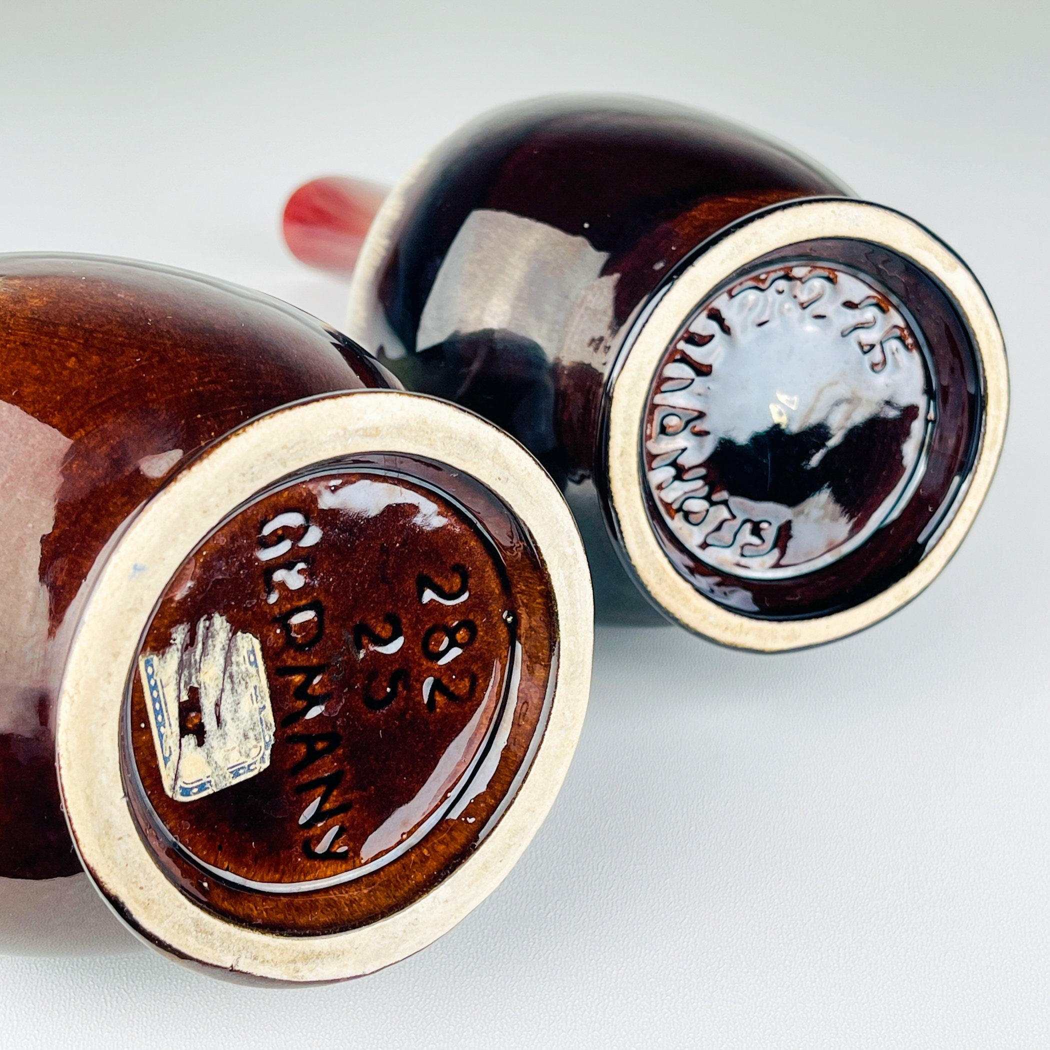 Mid-Century Bay Keramik Vases: West German Ceramic Set of 2