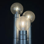 Vintage Italian Brushed Aluminum Floor Lamp: MCM Space Age Lighting