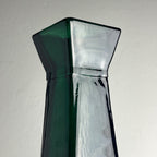 Vintage green bottle glass vase, Italy, 1980s