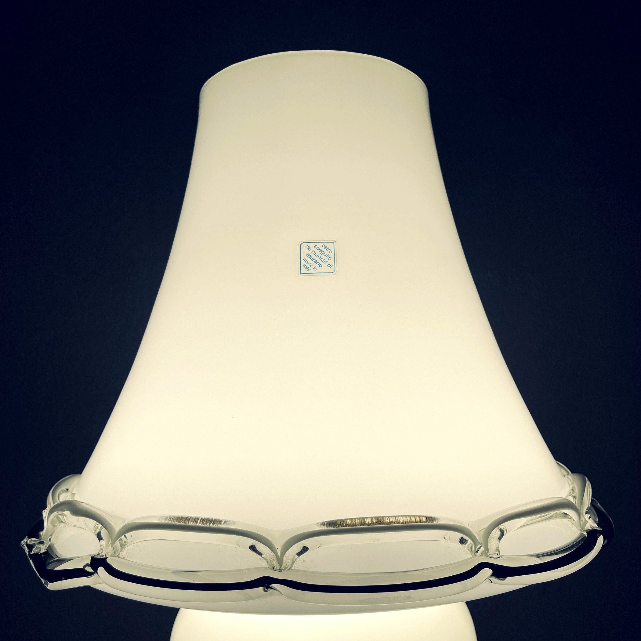 Murano Vetri large table lamp Mushroom Italy 1970s Italian Modern