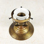 Vintage Small White Pendant Lamp, Italy 1940s