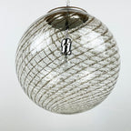 Vintage La Murrina Swirled Murano Glass Pendant Lamp - 1970s Italian Lighting