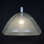 Carlo Nason Murano Glass Pendant Lamp: Mazzega Italian Lighting, 1960s