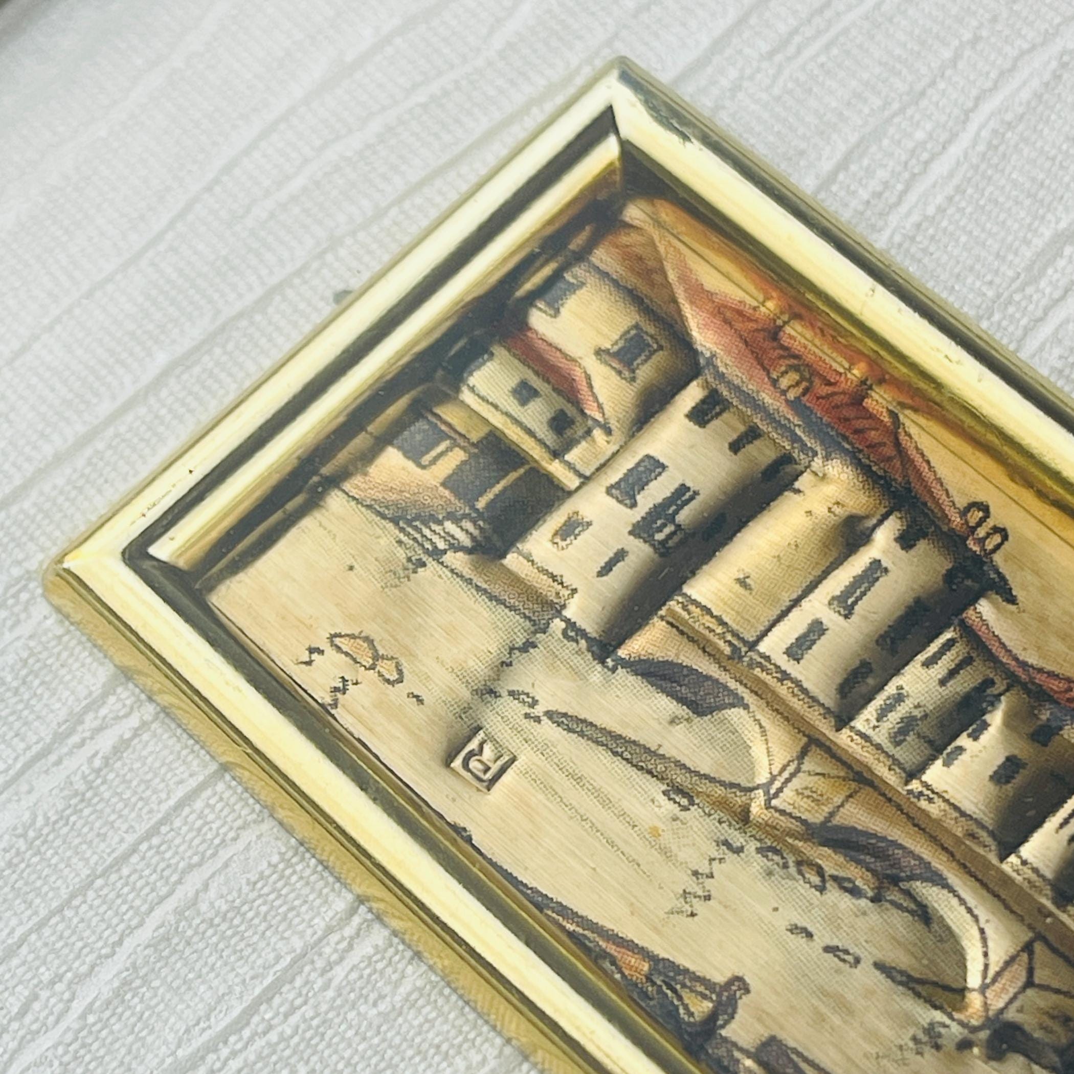 Vintage 925 Silver Pressed Art Framed, Italy, 1970s, Vintage home decor