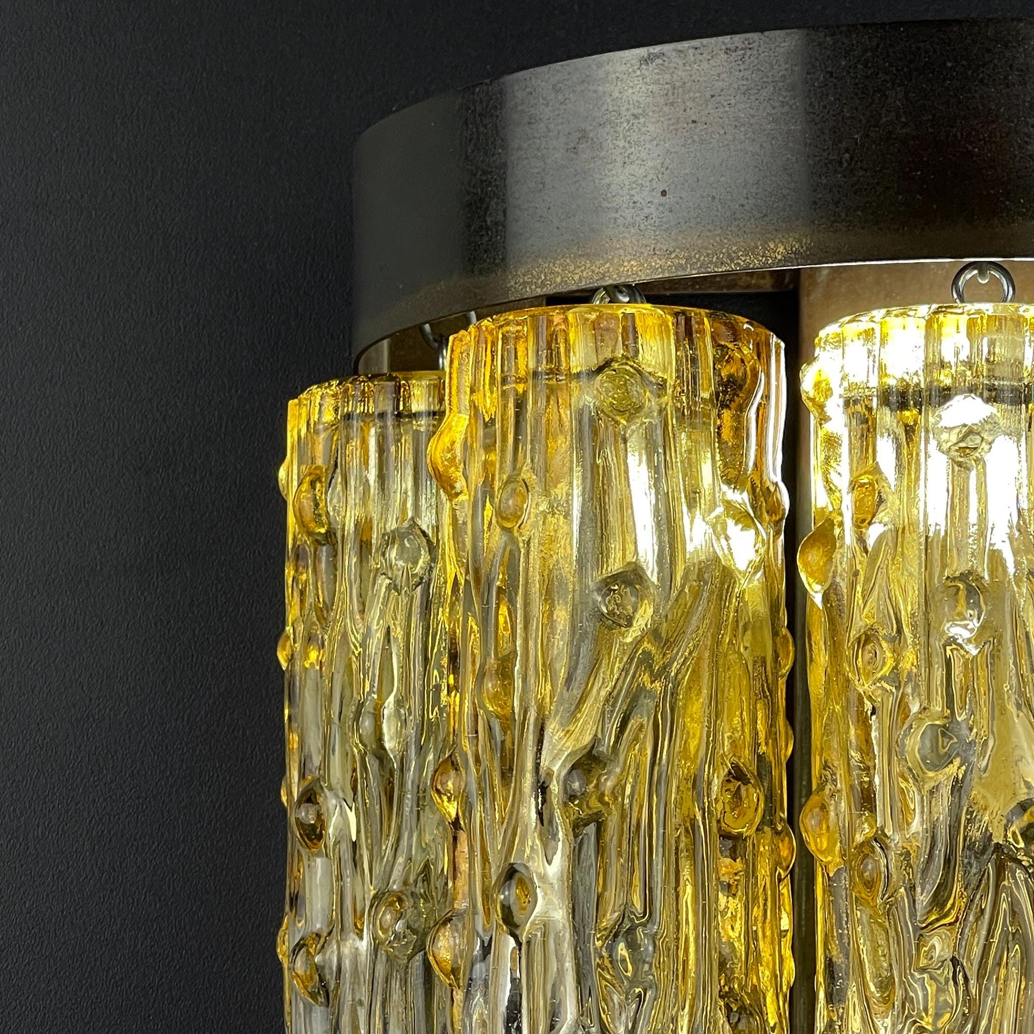 Original vintage wall lamp Tronchi by Venini, Italy 1960s