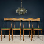 Vintage dining chairs by Pirelli Sapsa, Italy 1950s, Set of 4, Mid-century design
