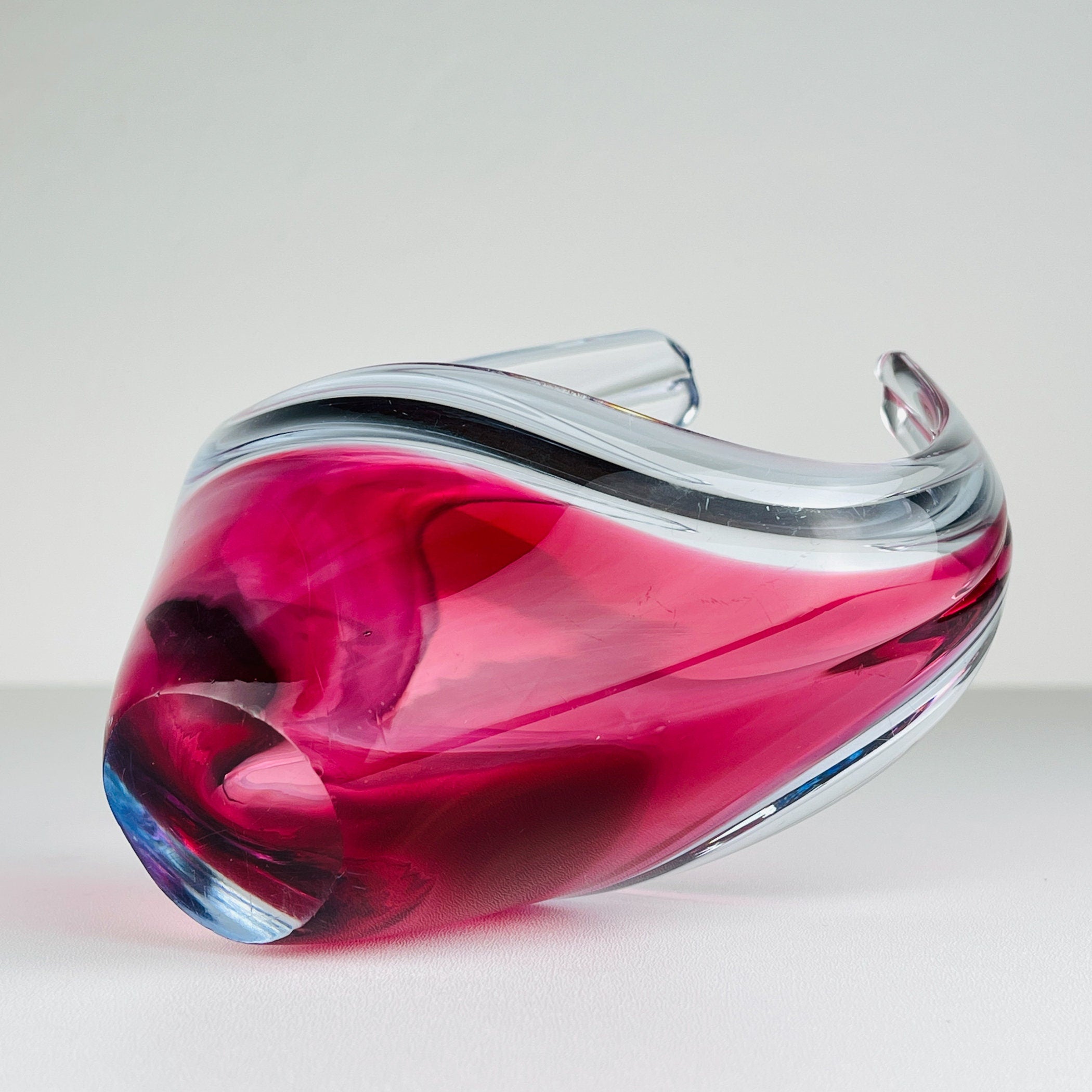 Vintage small murano vase Italy 1970s, Mid-century modern design