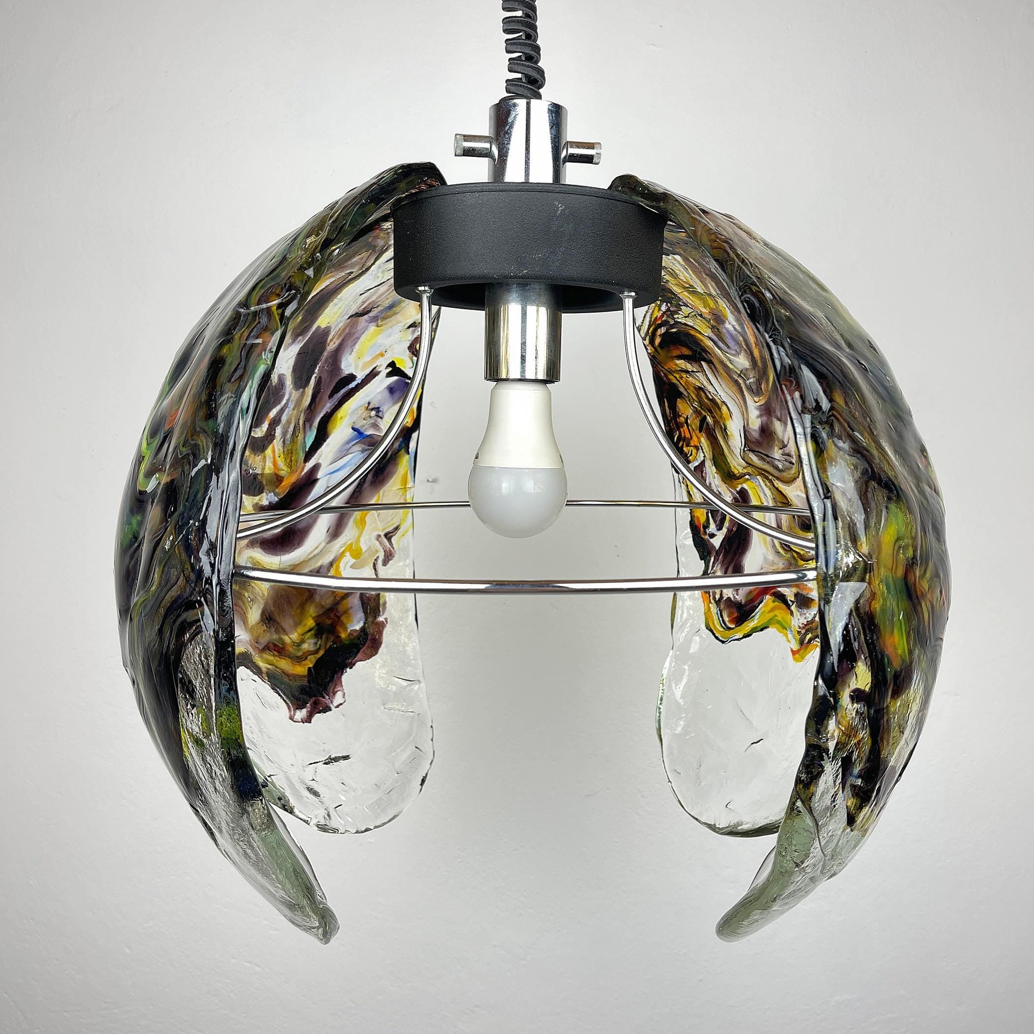 Vintage Murano Glass Chandelier by AVMazzega, Italy 1970s