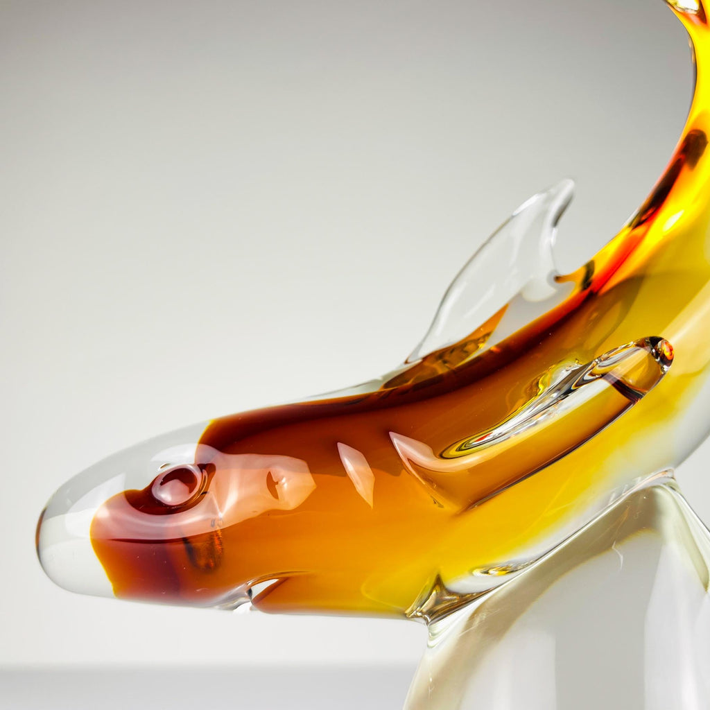 Original murano sculpture Shark by Michele Rossetto, Italy 1979