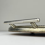 Vintage metal tray with mirror, Italy 1970s