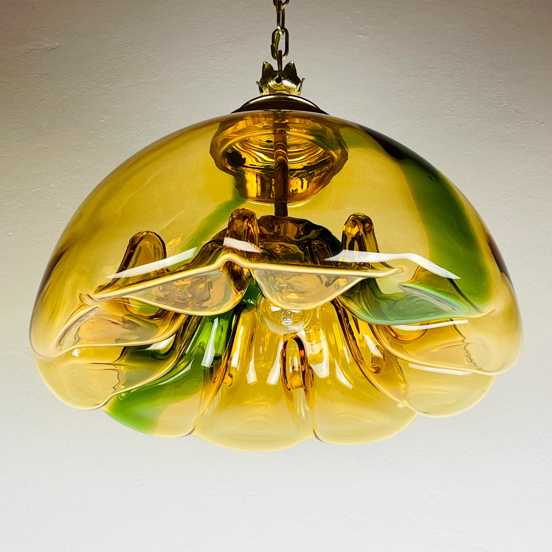 Mid-century murano pendant lamp Medusa, Italy 1960s, Vintage home decor