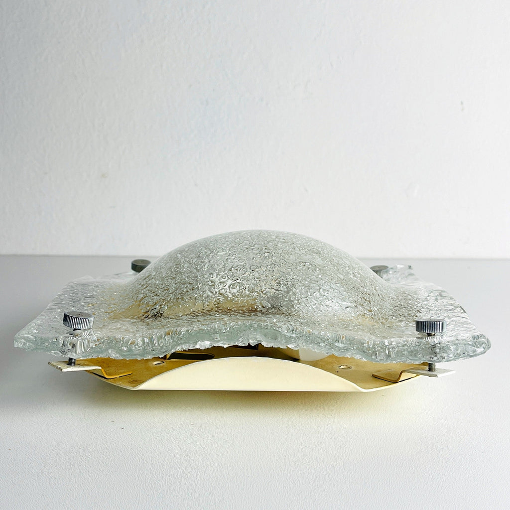 Vintage murano wall lamp, Italy 1970s MCM murano sconce
