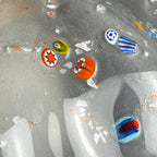 Vintage Murano Glass Pendant Lamp: Sylcom Italian Murrine Lighting