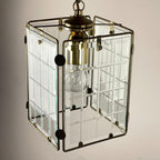 Vintage brass pendant lamp, Italy, 1970s, Mid-century Italian modern