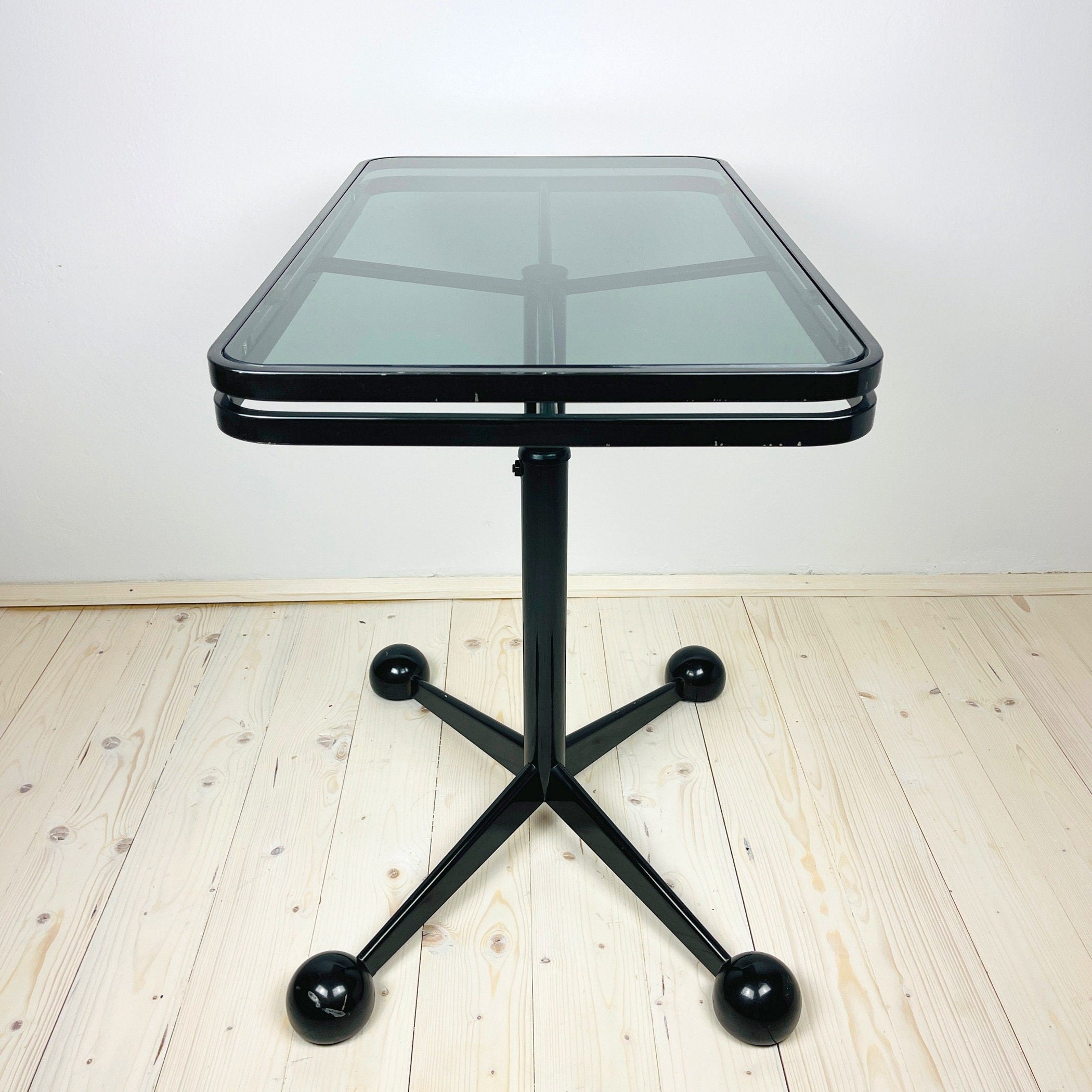 Large black coffee table by Allegri Arredamenti, Italy 1970s