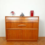 Mid-century retro wood chest of drawers 60s Modern  Scandinavian Style Vintage