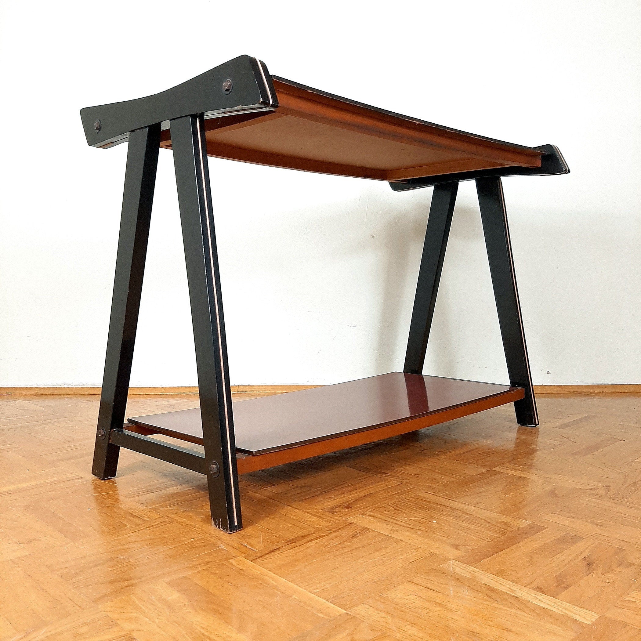 Mid-century TV or Radio Console Table, Yugoslavia 1970s, Retro furniture