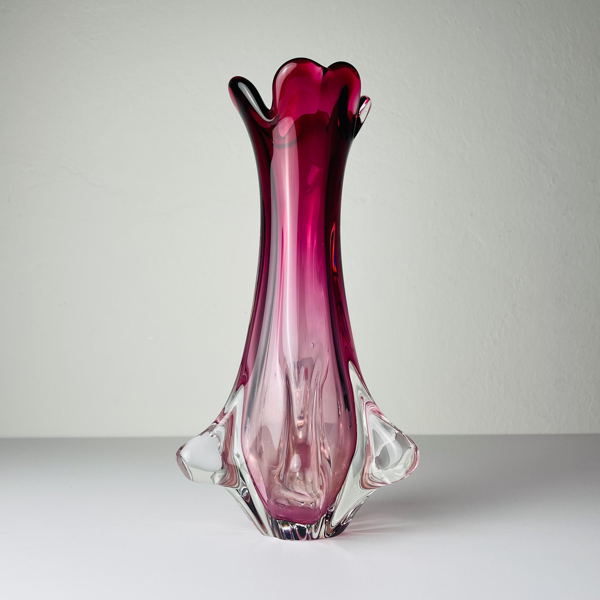 Vintage Murano vase Chambord by Fratelli Toso, Italy 1960s