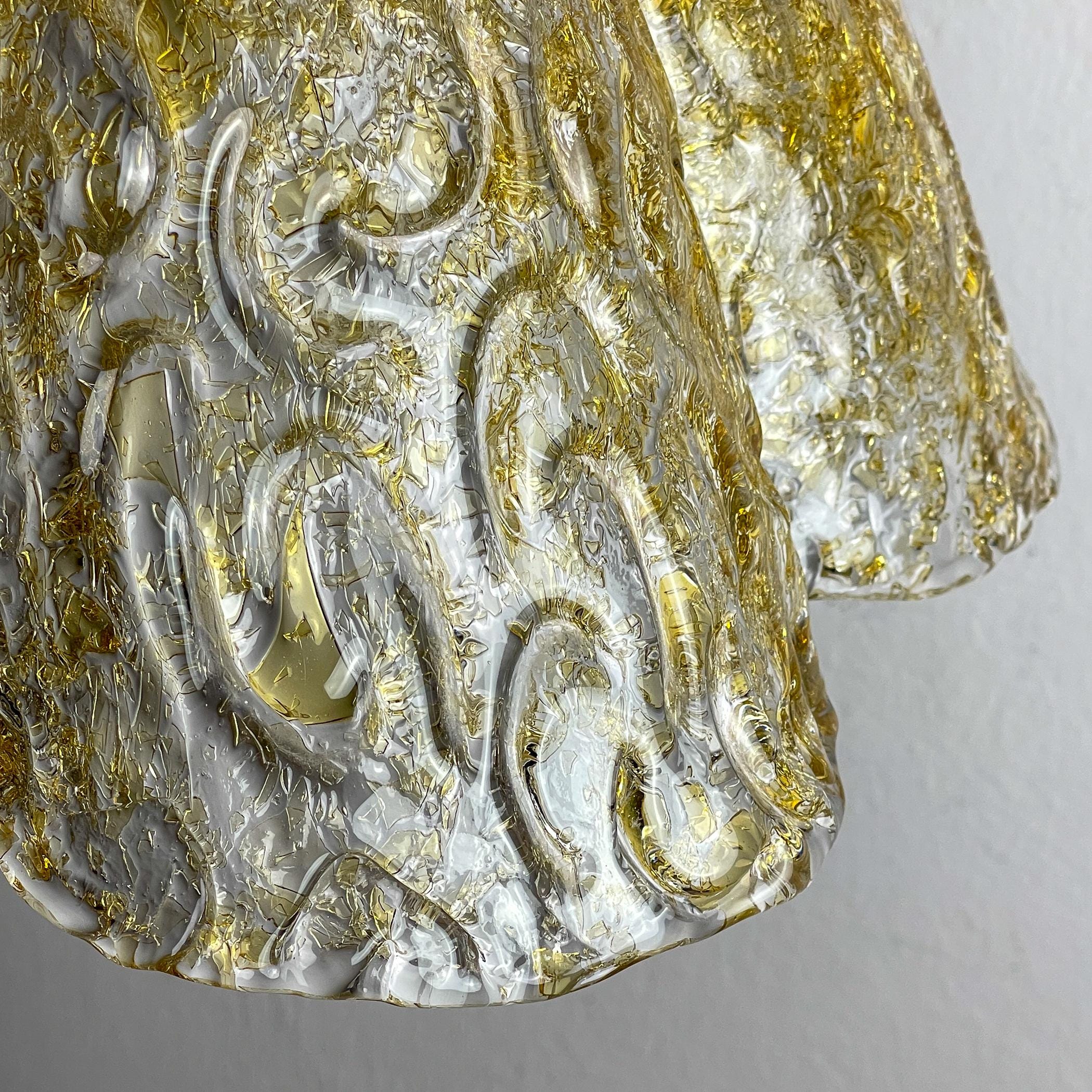 Vintage Murano pendant lamp by AV Mazzega, Italy 1970s