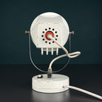 Mid-century white desk lamp, Italy 1960s, Retro lighting Space Age Atomic