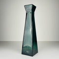 Vintage green bottle glass vase, Italy, 1980s