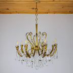 Vintage crystal chandelier, Italy 1950s