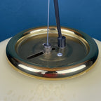 Vintage F.Fabbian Murano Glass Pendant Lamp: Beige Mid-Century Lighting