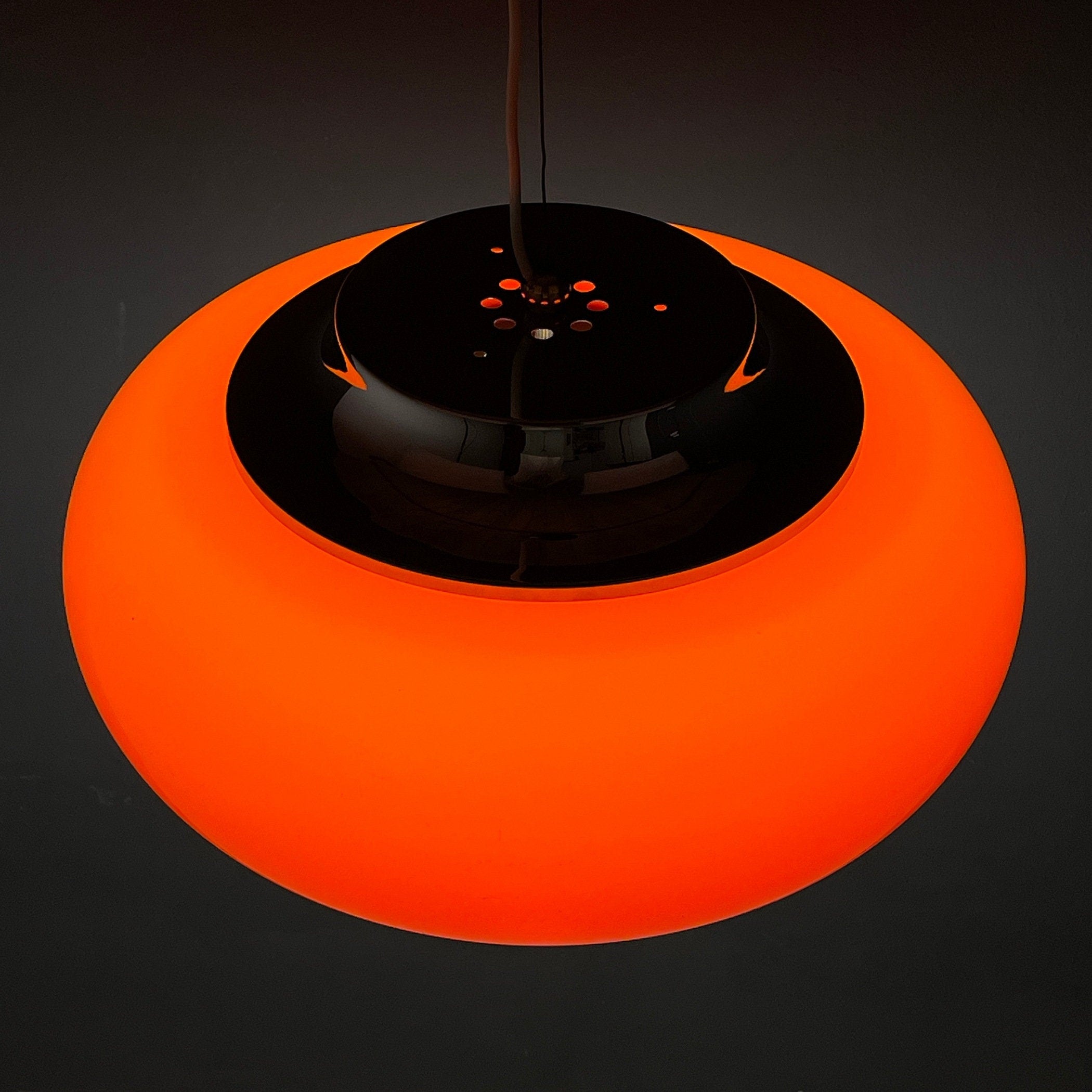 Vintage Mid-Century Pendant Lamp by Meblo for Guzzini Yugoslavia 1970s - Guzzini Collection