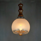 Large vintage murano glass pendant lamp by Mazzega Italy 1960s Mid-century lighting